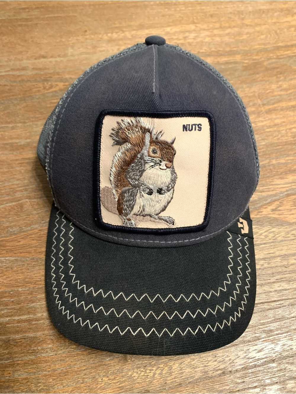 Goorin Bros Squirrel Master Nuts The Farm Trucker Hat Cap Grey